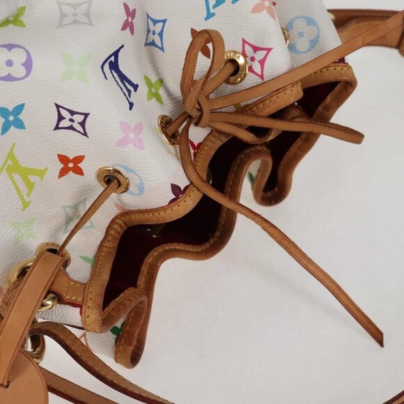 LOUIS VUITTON Monogram Multicolor Petit Noe Bag White M42229 LV Auth 121428AM - Picture 7 of 16